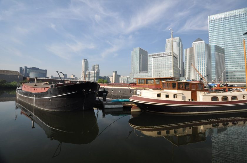 London Runs and Photo Routes - Canary Wharf from Poplar Dock