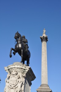 Nelsons Column - and King Charles Statue alternate view