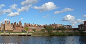 Hampton Court Palace - seen from the banks of the River Thames