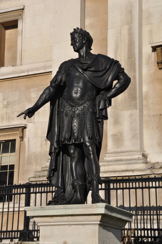 King James outside the National Gallery