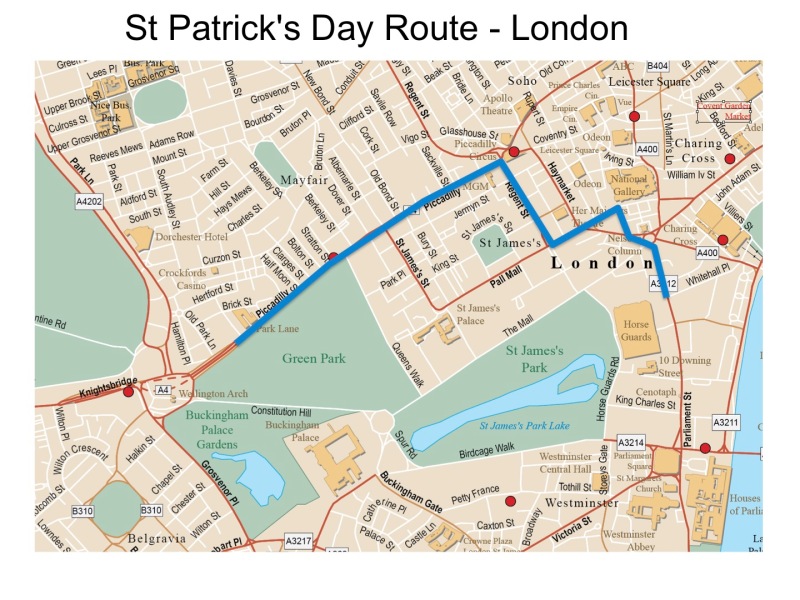 st patricks day map